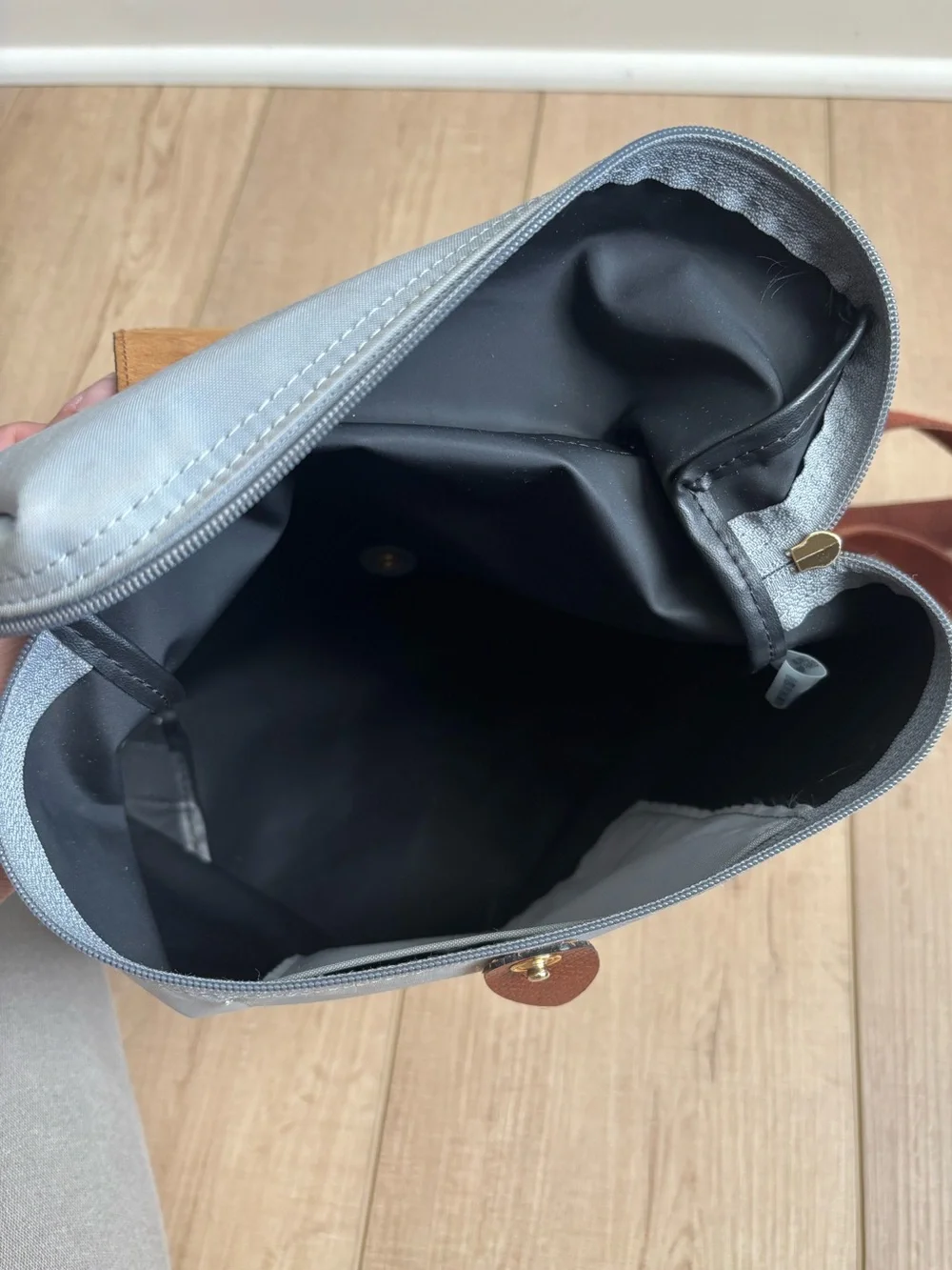 Longchamp Le Pliage Original Nylon Backpack In Grey
